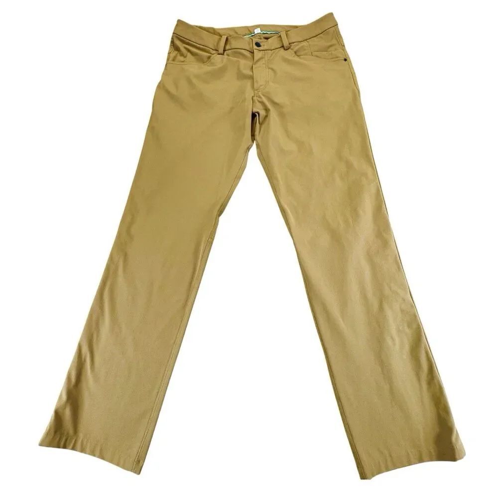 Lululemon 38x33 ABC Pants Men Preppy Mustard Straight Classic Golf Chino Preppy